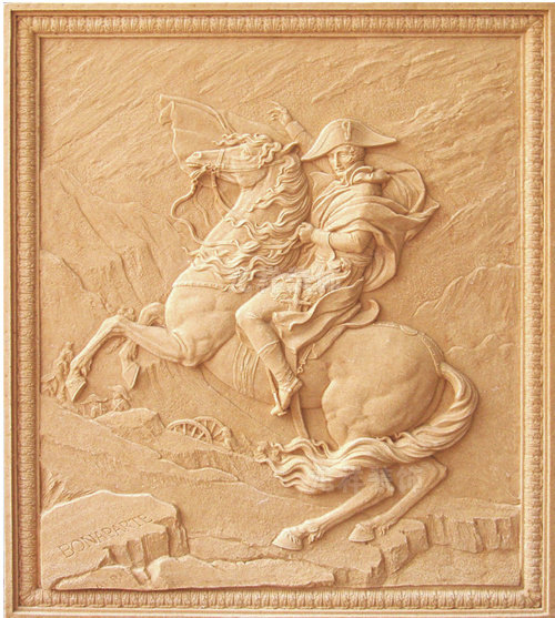 砂岩浮雕人物欧式拿破仑壁饰家装壁画超强立体感砂岩雕刻