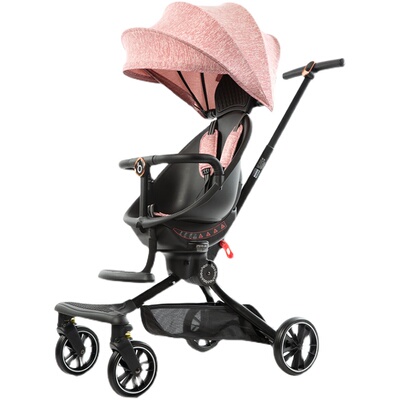 宝宝好v8溜娃神器v5b四轮轻便折叠遛娃婴儿童双向高景观宝宝推车