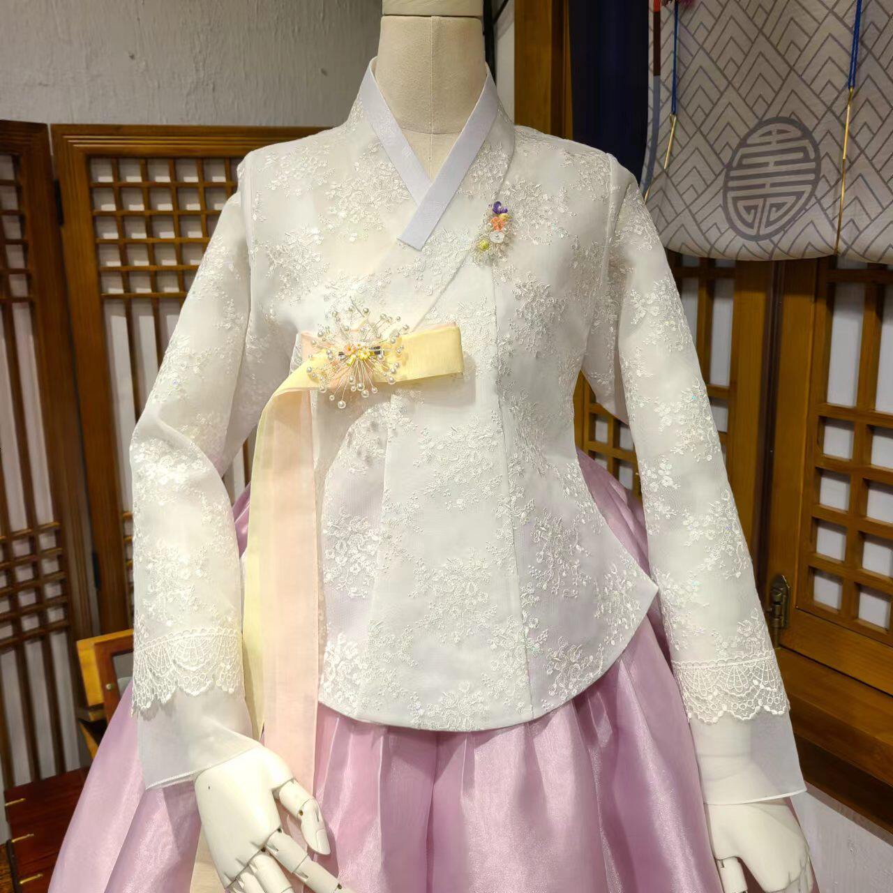 韩国进口面料新郎新娘情侣婚礼敬酒生日韩服民族服装