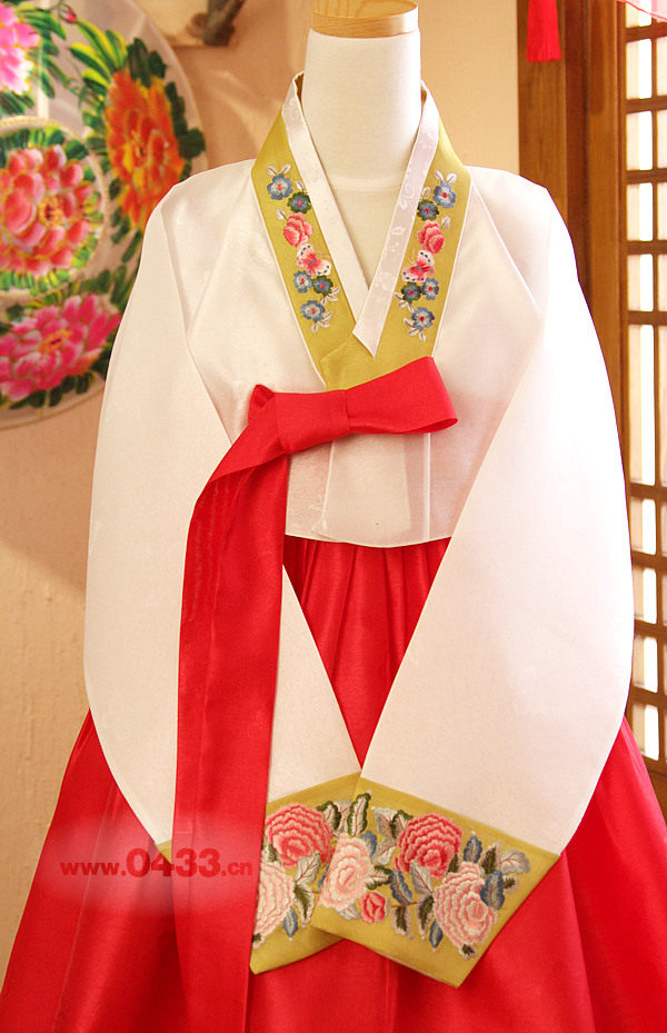 韩国传统韩服朝鲜族民族服装原装进口面料迎宾hw01004民族服装