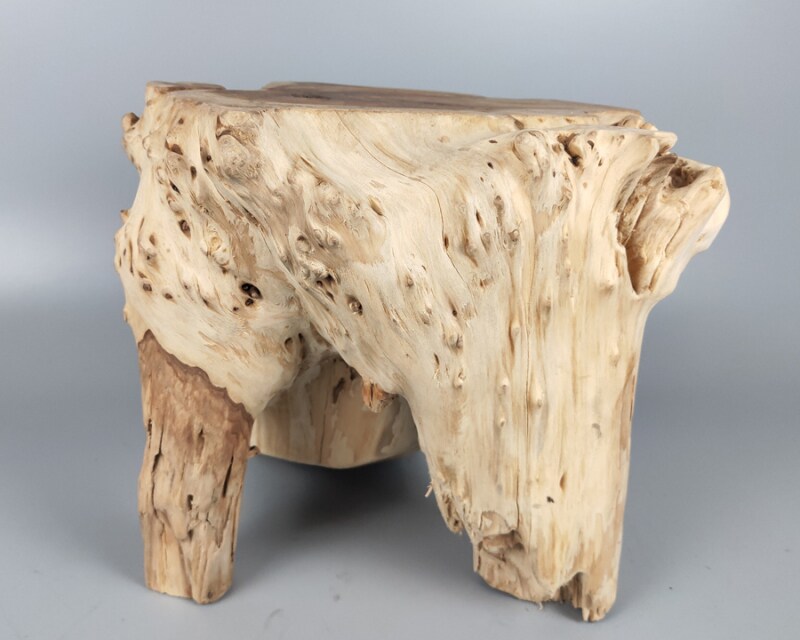 天然实木根雕根艺风化杉木原生一体拼接底座根雕