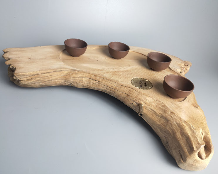 天然实木风化树根排水式随形香柏木檀木茶盘茶盘