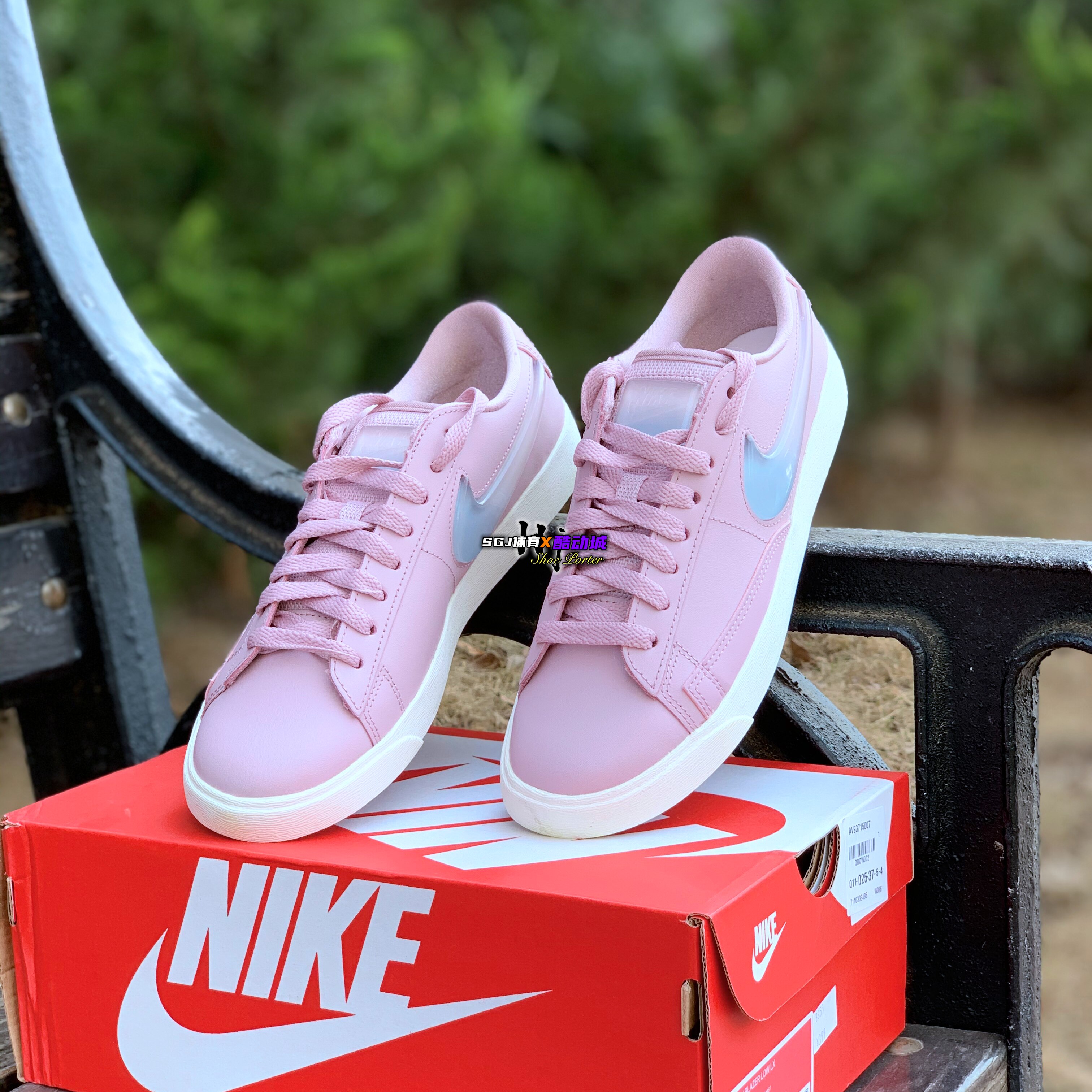 nike耐克女鞋blazerlow开拓者象牙白果冻果冻低帮篮球鞋
