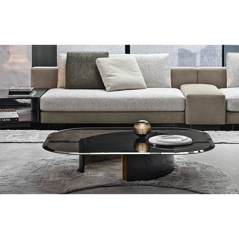 茶几意式极简玻璃minottii客厅家具别墅样板房轻奢后现代茶几