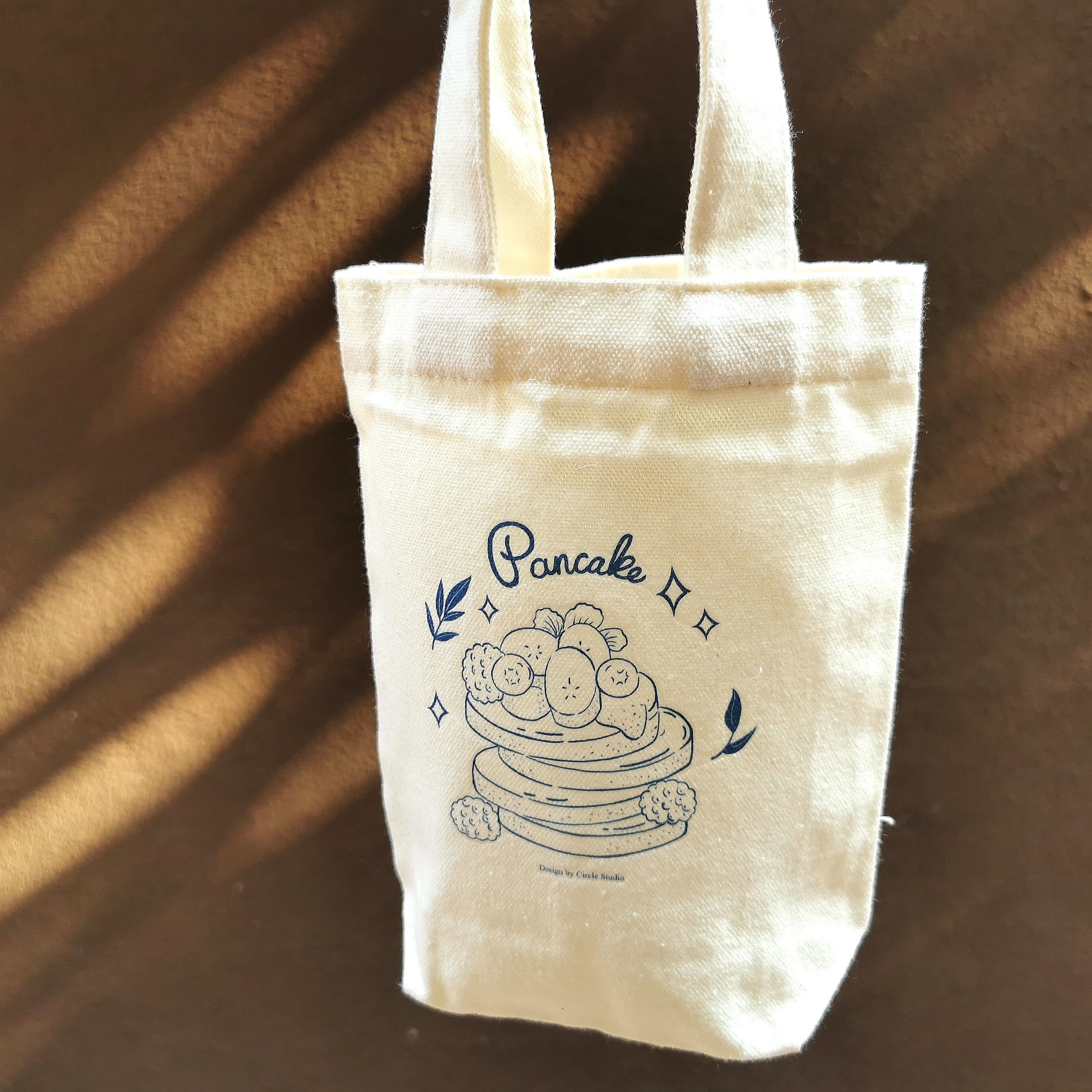 原创设计插画简约学生迷你帆布百搭饮品奶茶购物袋