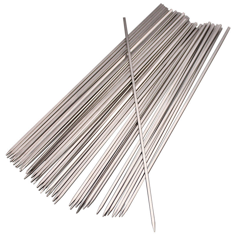 食品品级不锈钢扁签羊肉串烧烤签子加厚白钢烤肉烧烤针