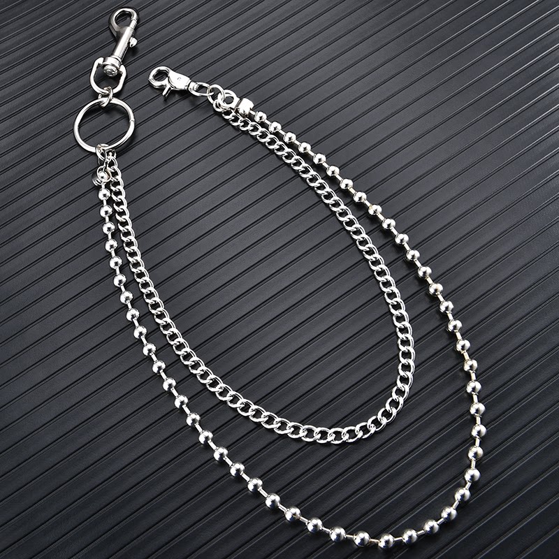 牛仔装饰链子裤链金属挂饰双层链条腰链男士腰带