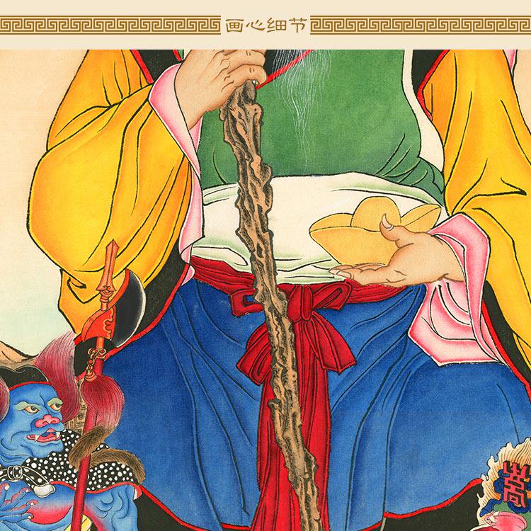 土地神画画像挂图公公神像像画福德正神卷轴国画