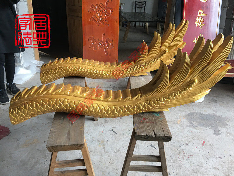 龙头东阳木雕龙尾手工实木精雕立体雕刻凤头木雕