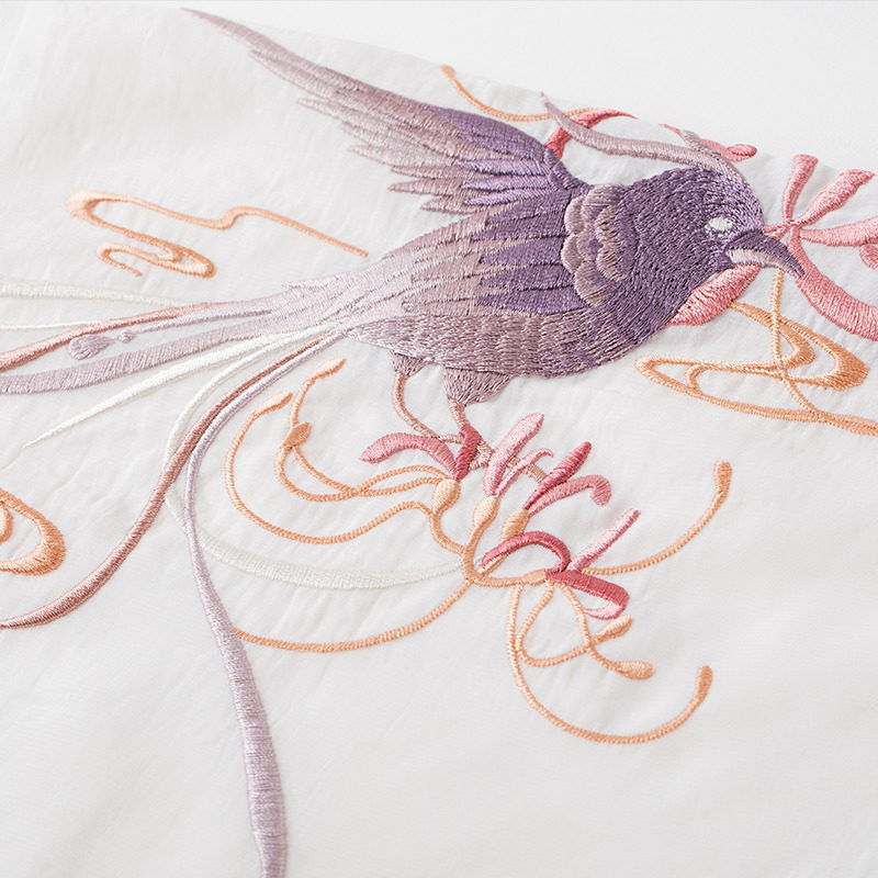 汉尚华莲竹青鸦原创汉服女装乌鸦刺绣大袖交领襦裙印花下裙春夏