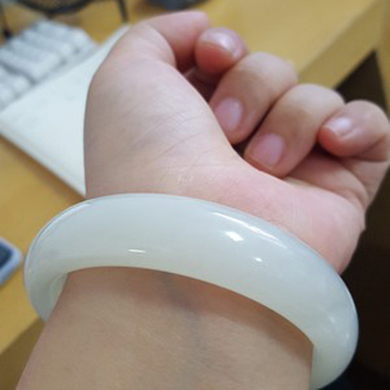 手镯新疆和田白玉女款天然正品羊脂玉镯镯子手饰