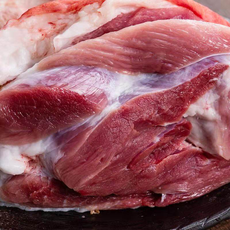 杀猪前后猪腿肉3斤东北农家散养土猪1500g冷冻生猪肉