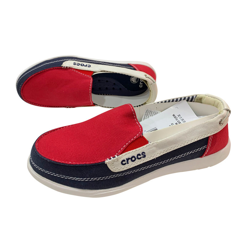 crocs布鞋女卡骆驰女沃尔卢低帮透气脚蹬户外休闲鞋