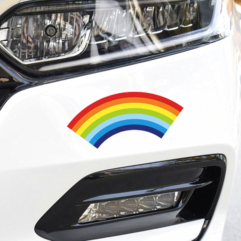 创意个性彩虹车贴汽车玻璃装饰反光贴纸电动电动车汽车装饰贴