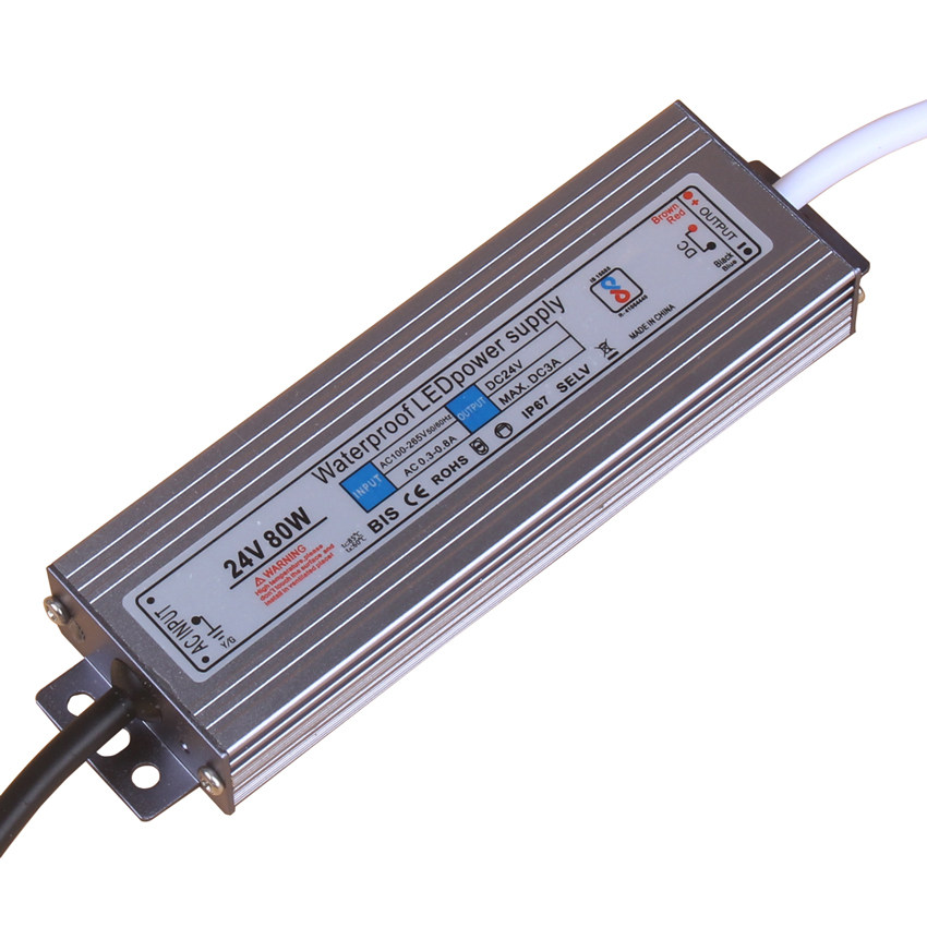 220v12v24v直流led防水电源36w60w80w100w120w200w250w300w350wled
