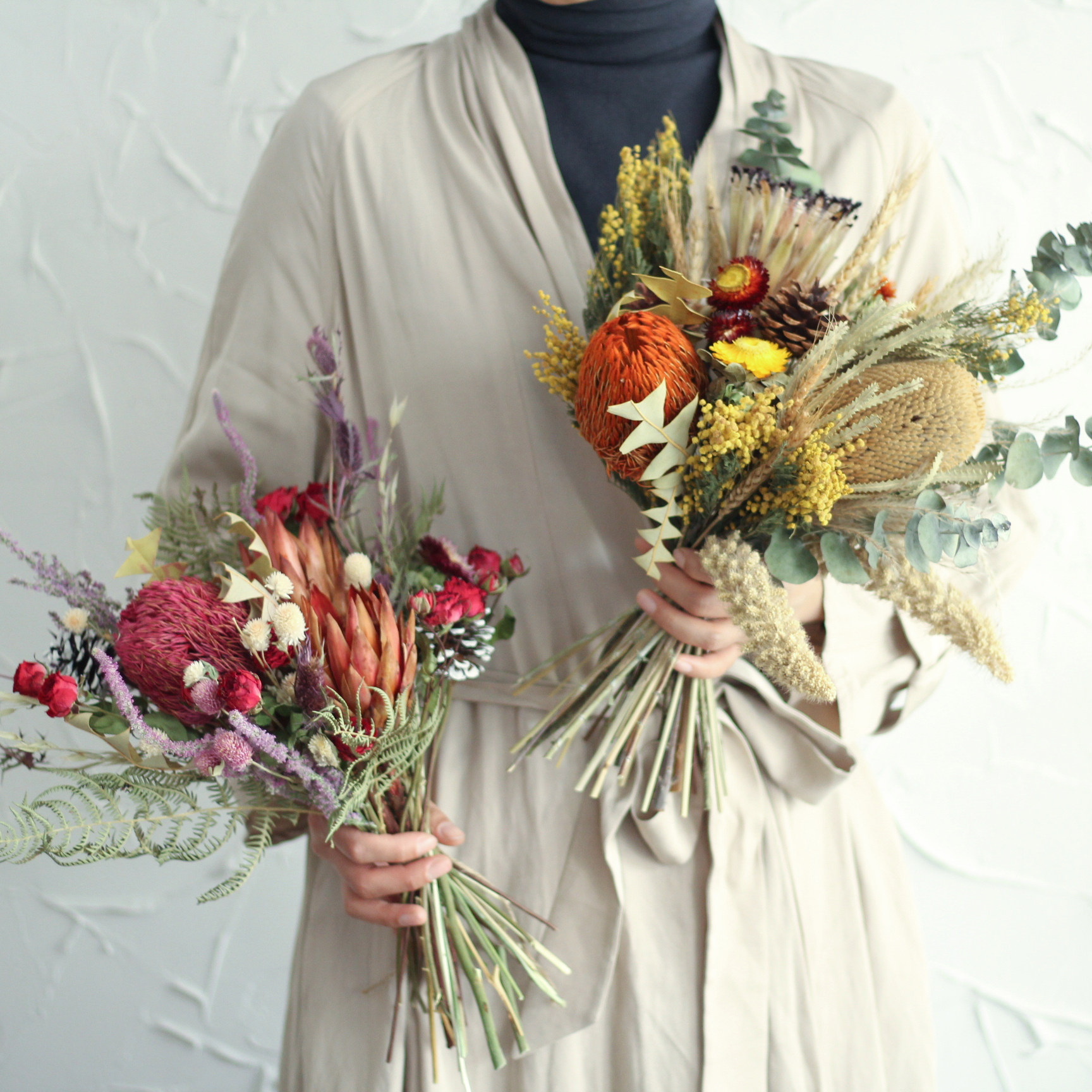 进口南非真花干花明亮公主花佛塔麦穗田园风格干花