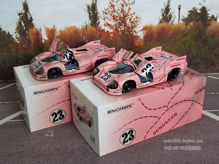 迷你切保时捷porsche1971勒芒23号粉猪汽车模型车模