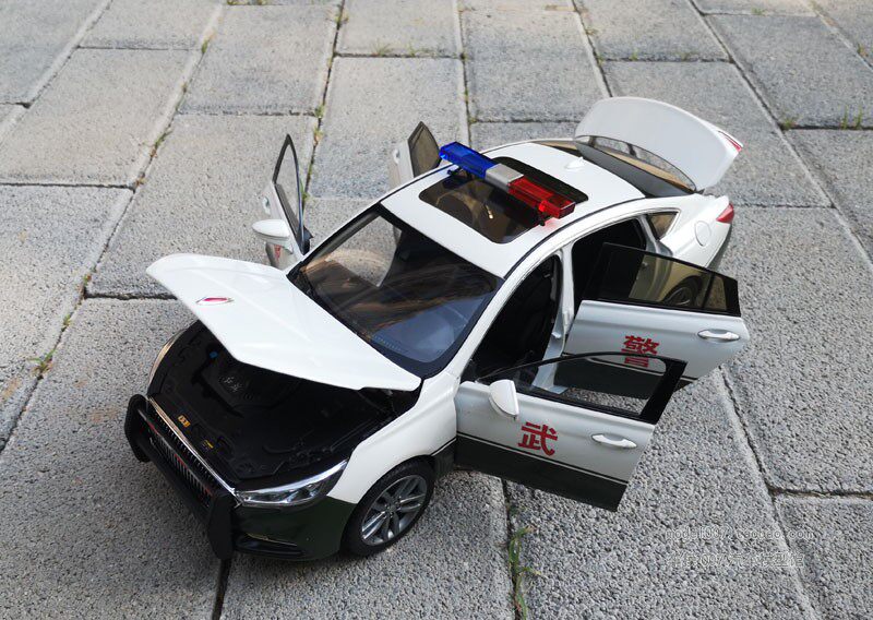 红旗h5武警车模型原厂118新红旗h5警车武警h5警车合金模型