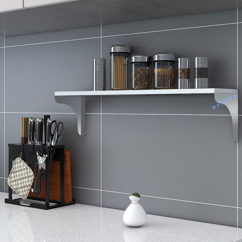 单层墙壁货架固定壁挂式商用架上墙架厨房微波炉厨房置物架