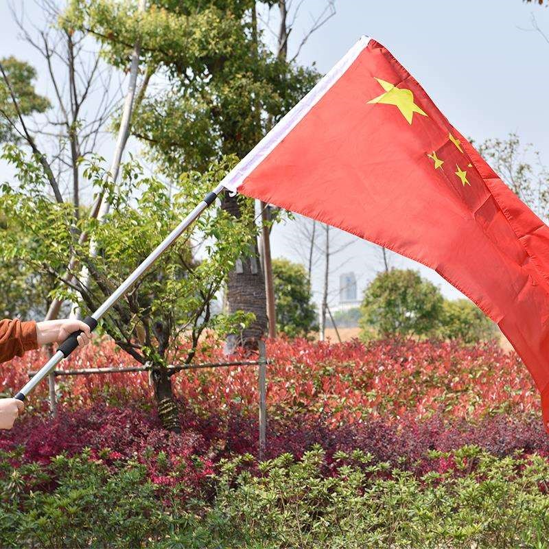伸缩红旗国旗杆子坚固旗帜加粗旗杆加固型立杆户外旗杆