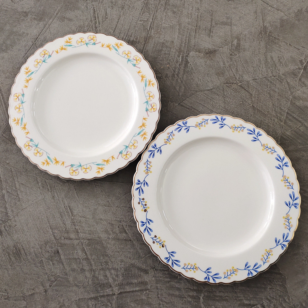 盘子出口韩国ins金边小清新少女心花花边早餐盘