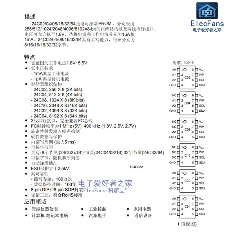原装进口24c16rp贴片sop8eeprom存储器芯片icm24c16rmn6tp芯片