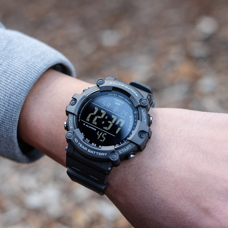 casio卡西欧正品新品运动大屏数显男表ae1500wh8b防水日韩腕表