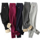 Plus velvet sports pants female thickened autumn and winter lamb velvet pants set large size loose buckle cotton pants wearing pants Plus velvet sports pants female thickened autumn and winter lamb velvet pants set large size loose buckle cotton pants wearing pants