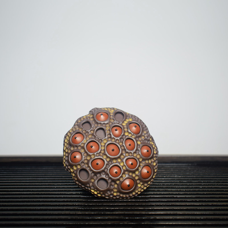 莲蓬紫砂茶宠雕塑摆件精工工大名家陈真手工茶宠摆件