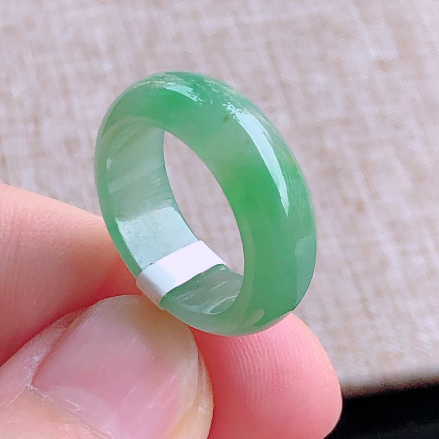 翡翠琪琪168mm芙蓉种果货小内径尾戒戒指戒圈戒指