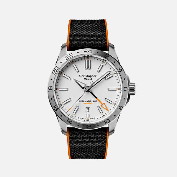 christopherwardc63gmt时区夜光瑞士机械表经典商务防水瑞士腕表