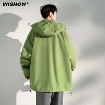 VIISHOW American vintage jacket men's new mountain style outdoor windproof and waterproof mountaineering clothes ເສື້ອຄູ່ຮັກ