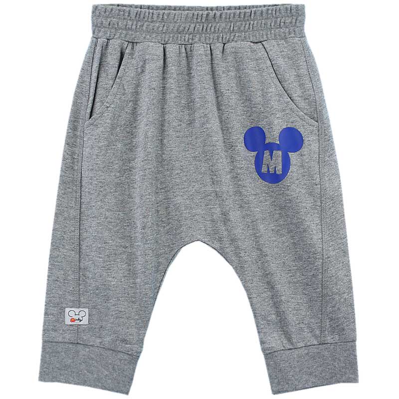 迪士尼裤夏哈伦七分男童运动童装米奇卡通外裤裤子
