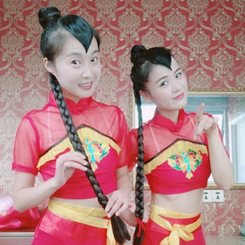 辫子大粗喜儿表演麻花辫三股拍戏清朝影楼舞蹈马尾