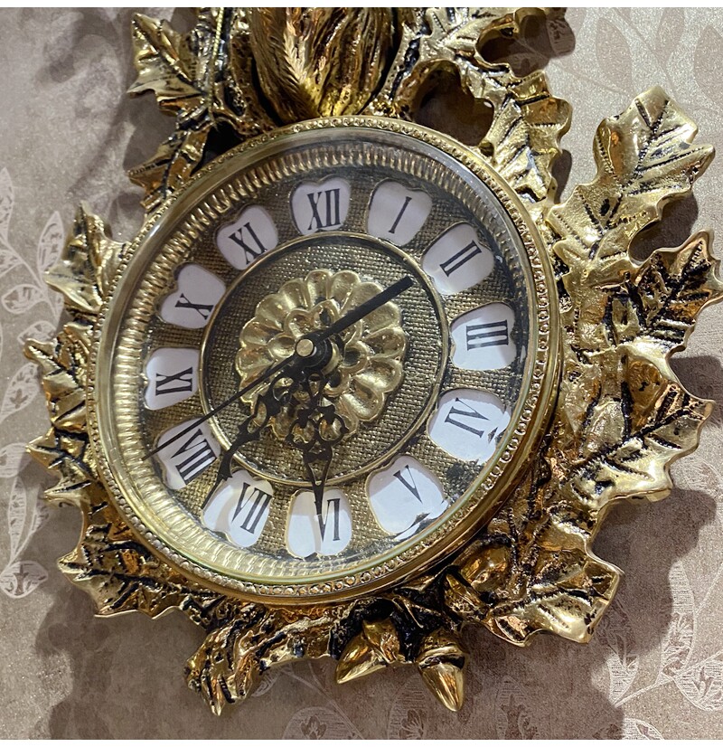 瑞特家居全铜欧洲原装进口铜色鹿头复古古朴挂钟挂钟