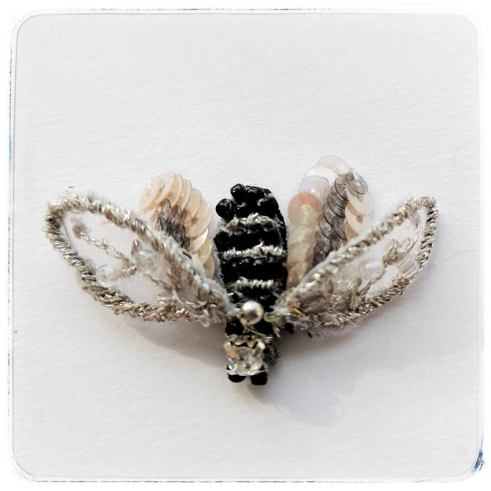 法式刺绣珠绣立体昆虫小蜜蜂diy手工可爱创意胸针戒指领针材料包