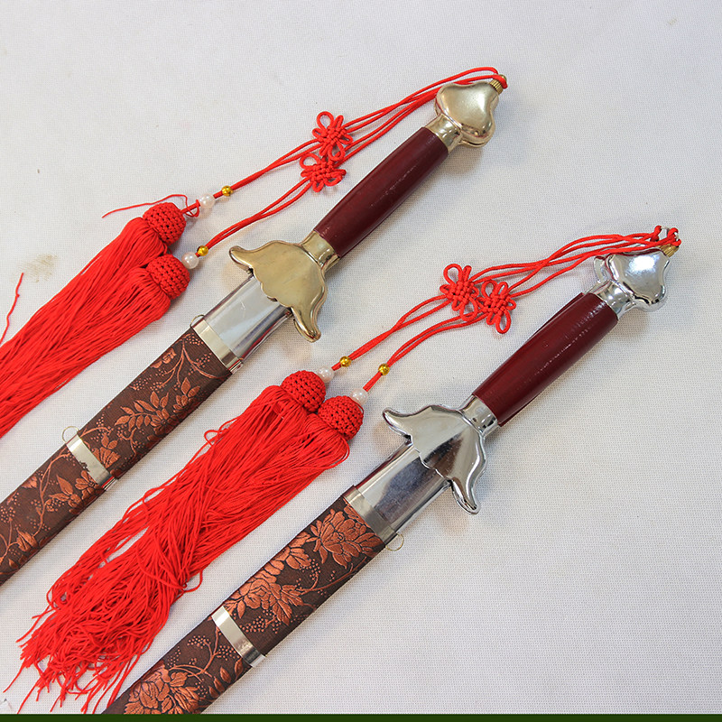 镀光木兰双剑表演剑太极剑武术软剑健身剑配送剑穗未开刃