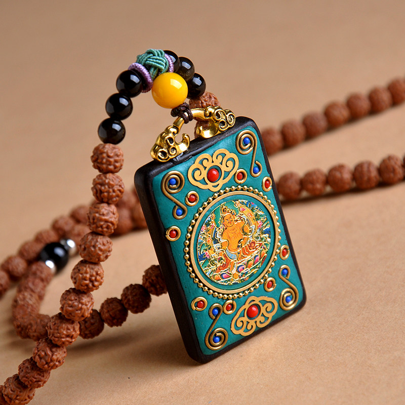 手工挂坠唐卡檀唐护身符提链菩提金刚象神佛牌项链