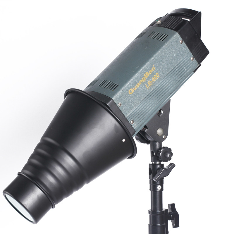 aopfoto大束光筒可配光宝卡口猪嘴影室闪光灯束光筒灯附件