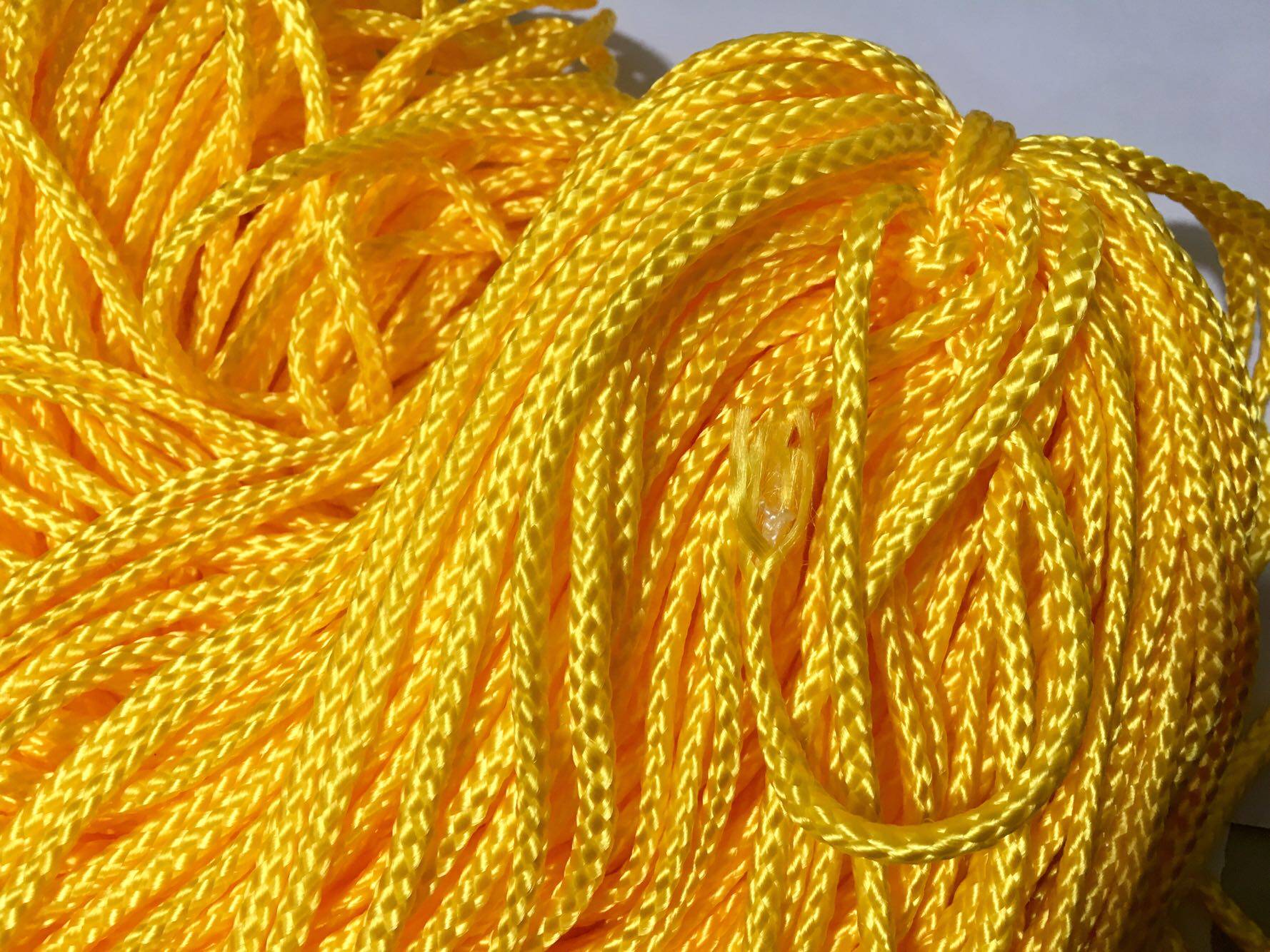 尼龙绳5mm金黄色包芯丙纶绳实金色广告八股抽绳绳子