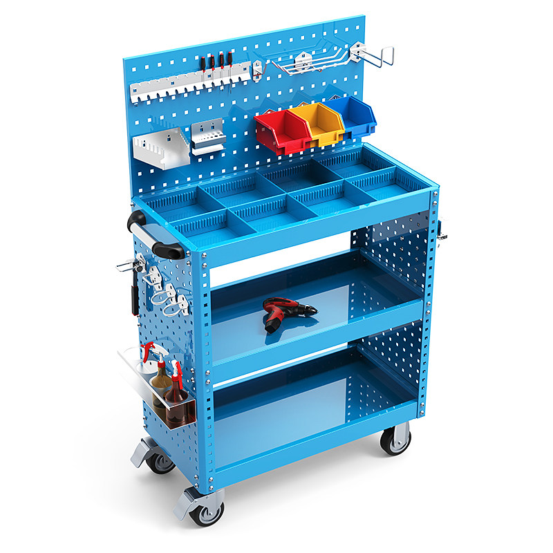 移动三层工具车小推车多功能零件手推车汽修维修工具车