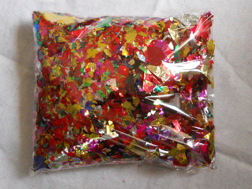 包邮彩虹机彩纸结婚手抛花撒彩色光电闪光碎纸礼花