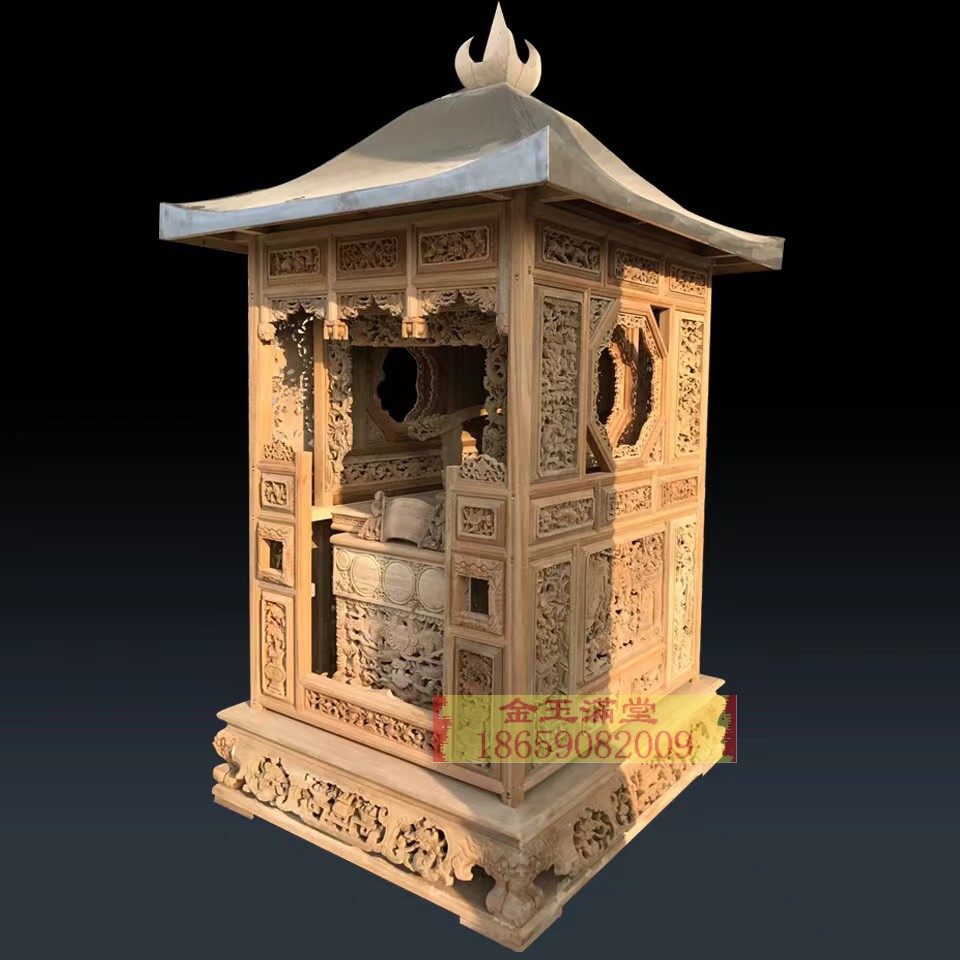 神明轿子木制木雕木雕工工艺品神轿文轿佛实木雕刻木雕
