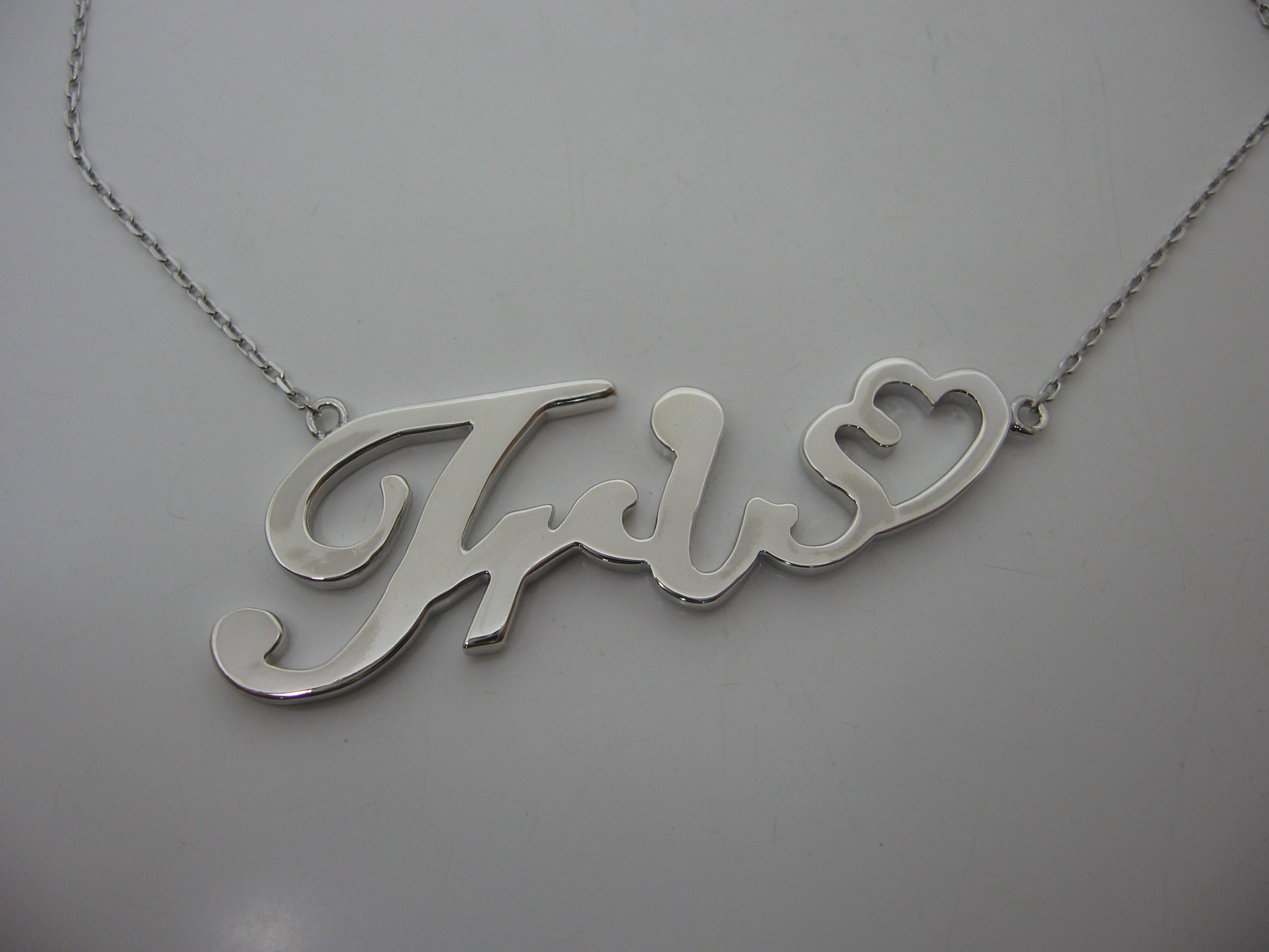 定制本命年鼠年项链情侣名字一对字母纯银礼物项链定制