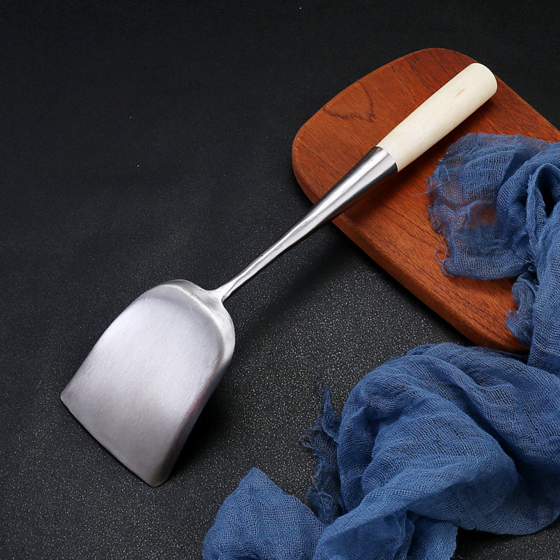 锅铲炒菜铲子一体手工锻造厨具铁锅长柄家用锅铲