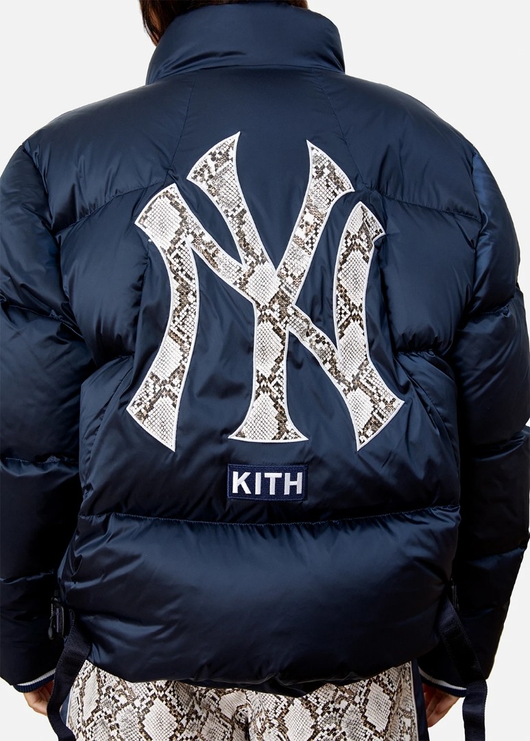 现货kithmlbnewyorkyankees联名扬基超厚鹅绒羽绒服