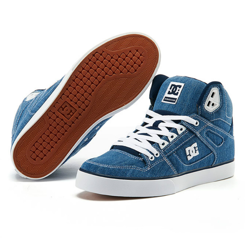 dcshoecousa男子dcpure高帮休闲鞋牛仔布运动滑板adys400046板鞋