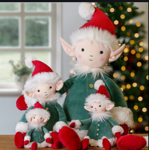 英国代购正品1130jellycat圣诞小精灵leffy莱菲大中毛绒布艺类玩具