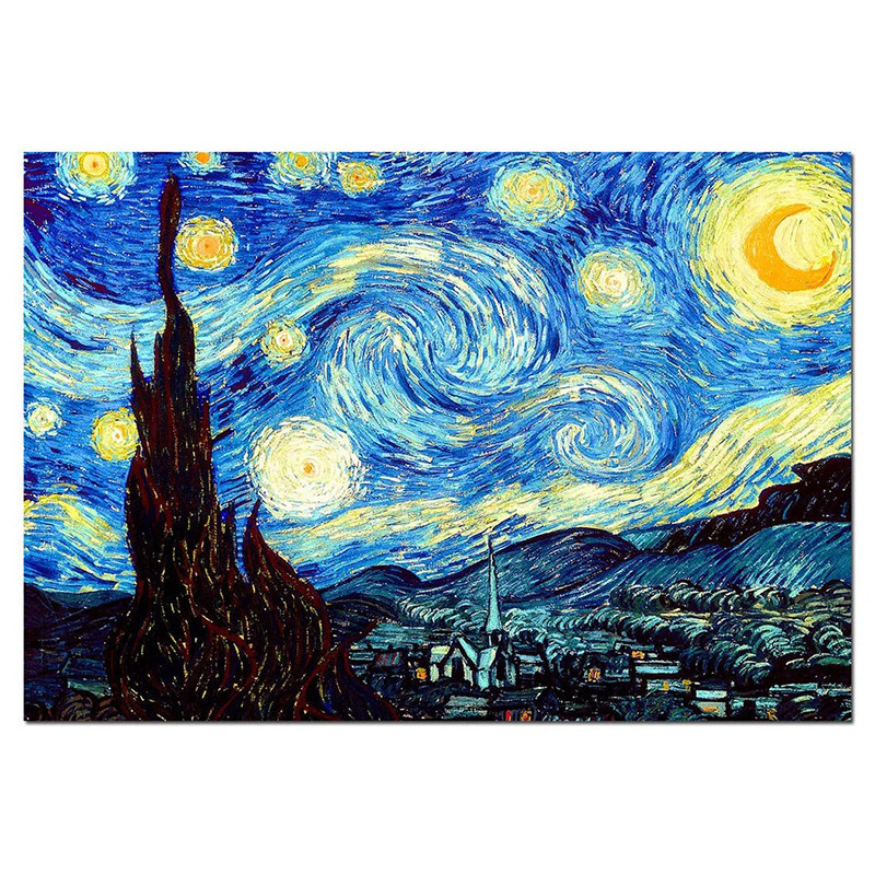 educa星夜星空梵高1000片14843西班牙进口益智拼图拼图