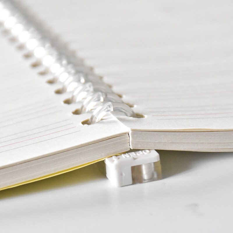 订扣环内芯线圈收纳夹塑料活页水晶整理夹便携 号角内页配件活页装